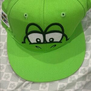 Vibrant Green Cartoon Eyes Cap